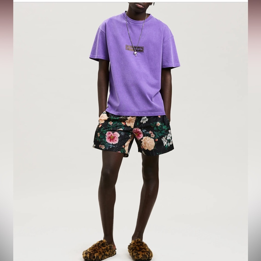 NWT Palm Angels Garment  Dye Box logo tee